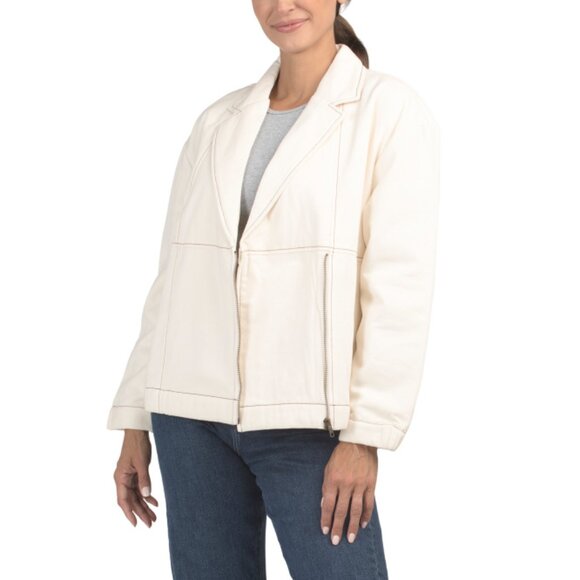 CLEOBELLA Ivory Half Zip Greyson Jacket